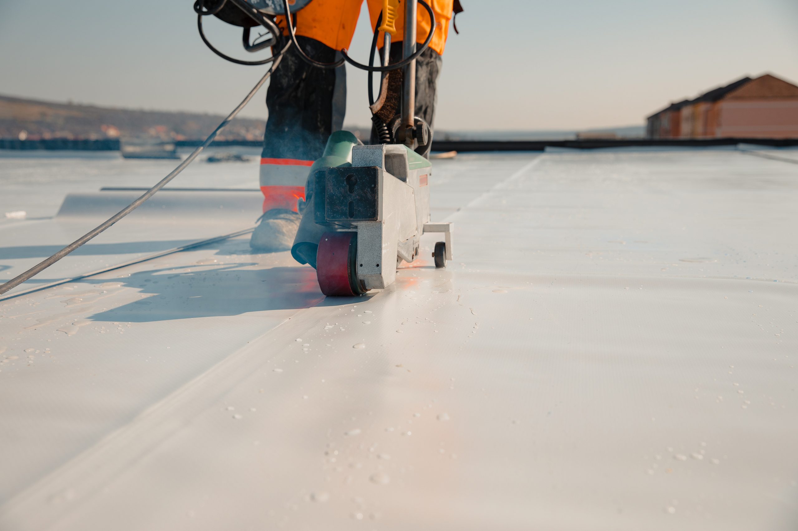 Waterproofing And Insulation At Construction Site, Waterproofing